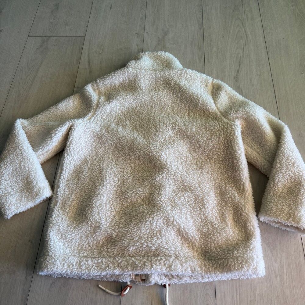 Madewell Sourced Sherpa Zip Jacket Cream Off White Size Small - Picture 5 of 9